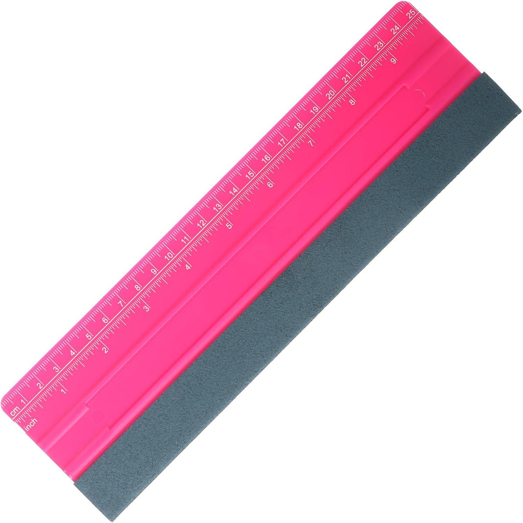 Professional Felt Squeegee for Vinyl, 10 Inch Vinyl Squeegee Tool with Ruler Wallpaper Squeegees for Wallpaper, Window Film, Craft, Suede