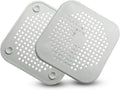 Waziaqoc 2 Pack Drain Hair Catcher, Square Silicone, Grey