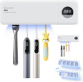 UV Toothbrush Sanitizer with Holder 4 Slots, Toothbrush & Razor