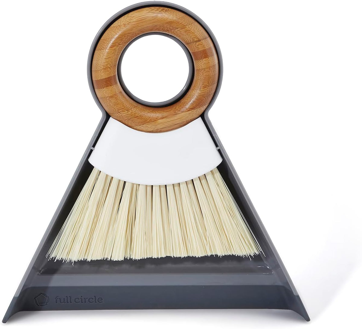Full Circle Tiny Team, Mini Compact Brush & Dustpan Set, White