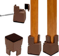 Bed Risers 2 Inch with Adjustable Screw Clamp, 4 Pack Heavy Duty Furniture Risers, Supports up to 5,000 lbs, Fits Furniture Legs with Thickness from 0.9 to 1.5 Inch(Brown, Type-G)