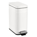 TrashAid 2.6 Gallons Small Bathroom Trash Can with Soft Close Lid, White