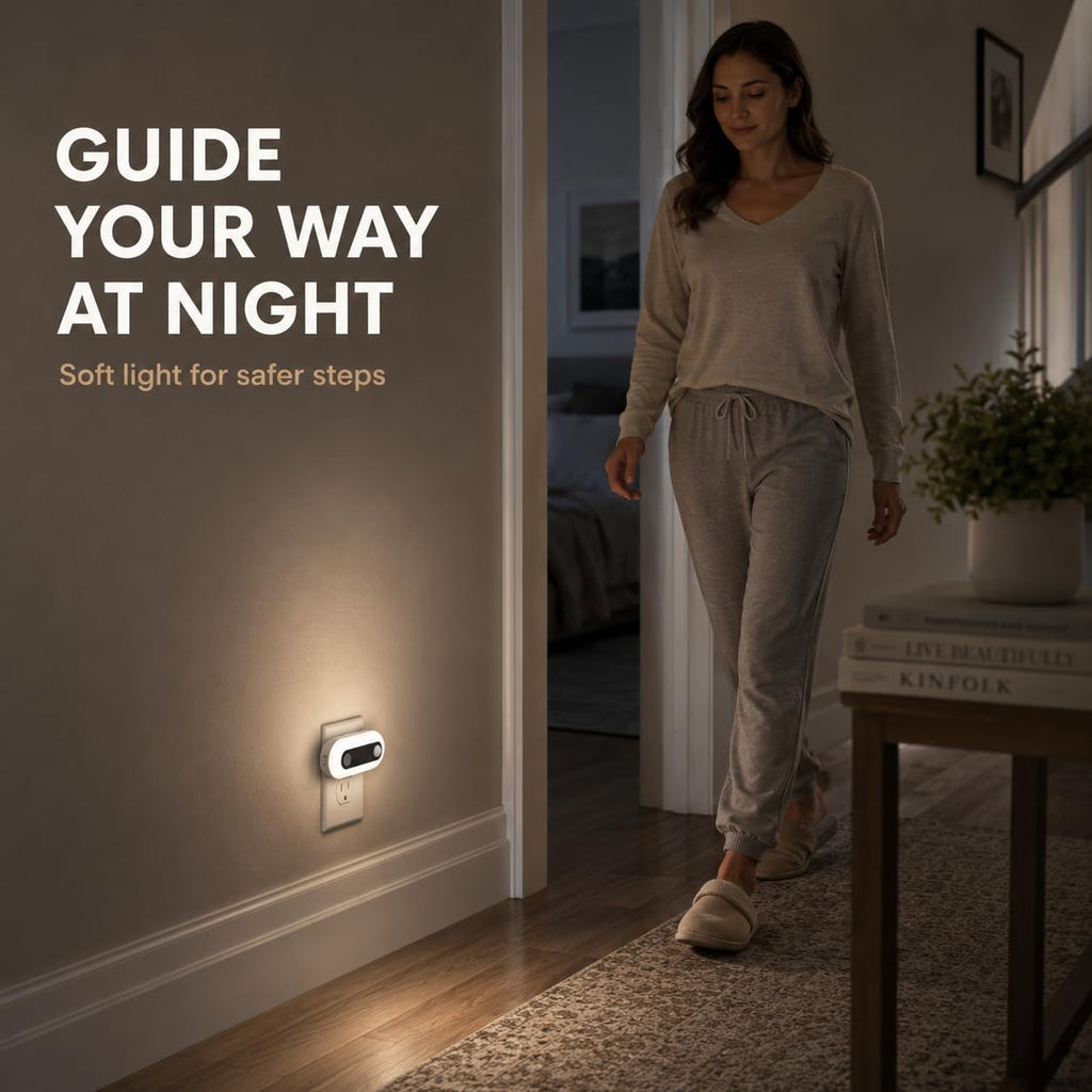 Plug In Night Light with Motion Sensor and Dusk to Dawn