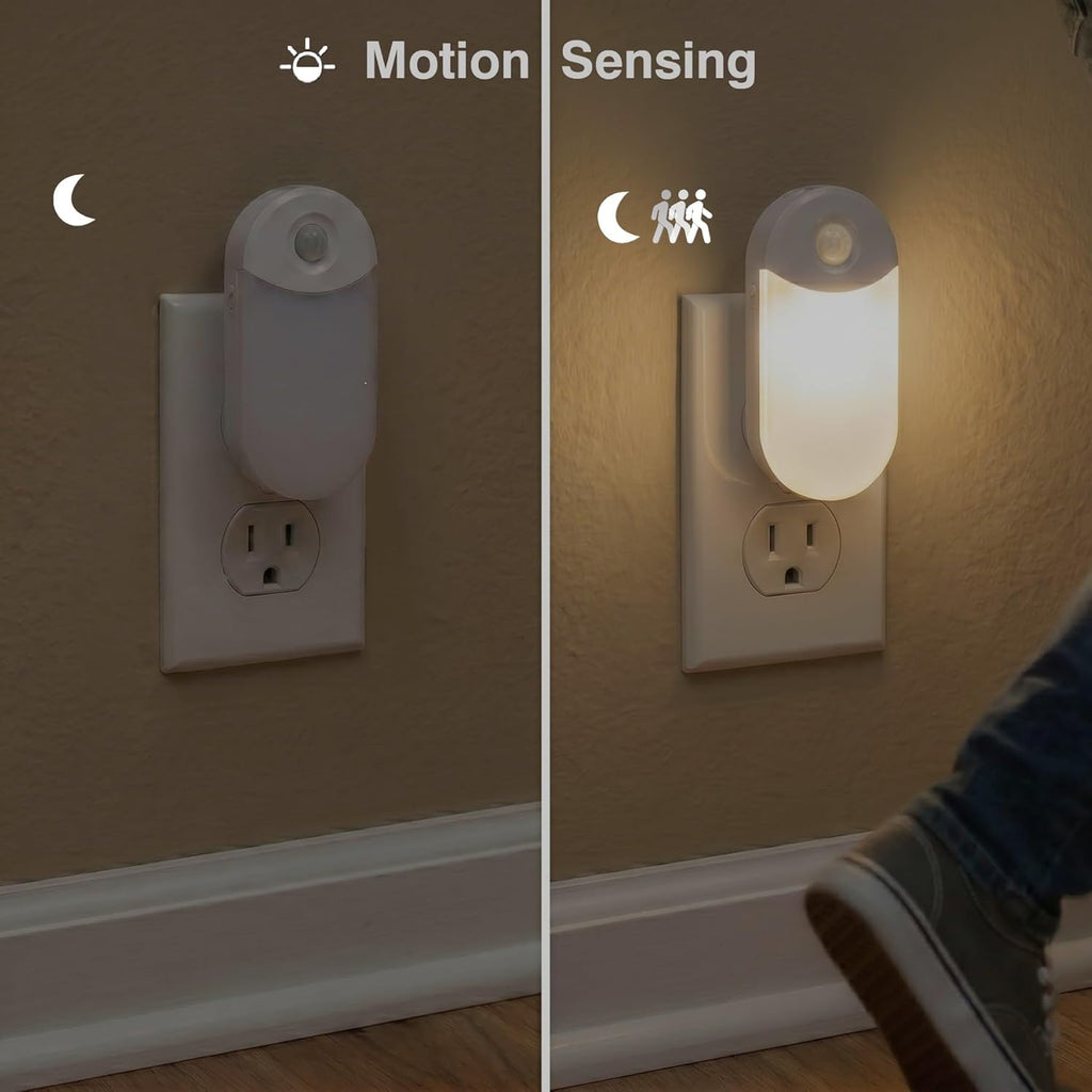 Camelion 4-in-1 Power Failure Night Light,Flashlight,Motion Sensing, 3-Pack