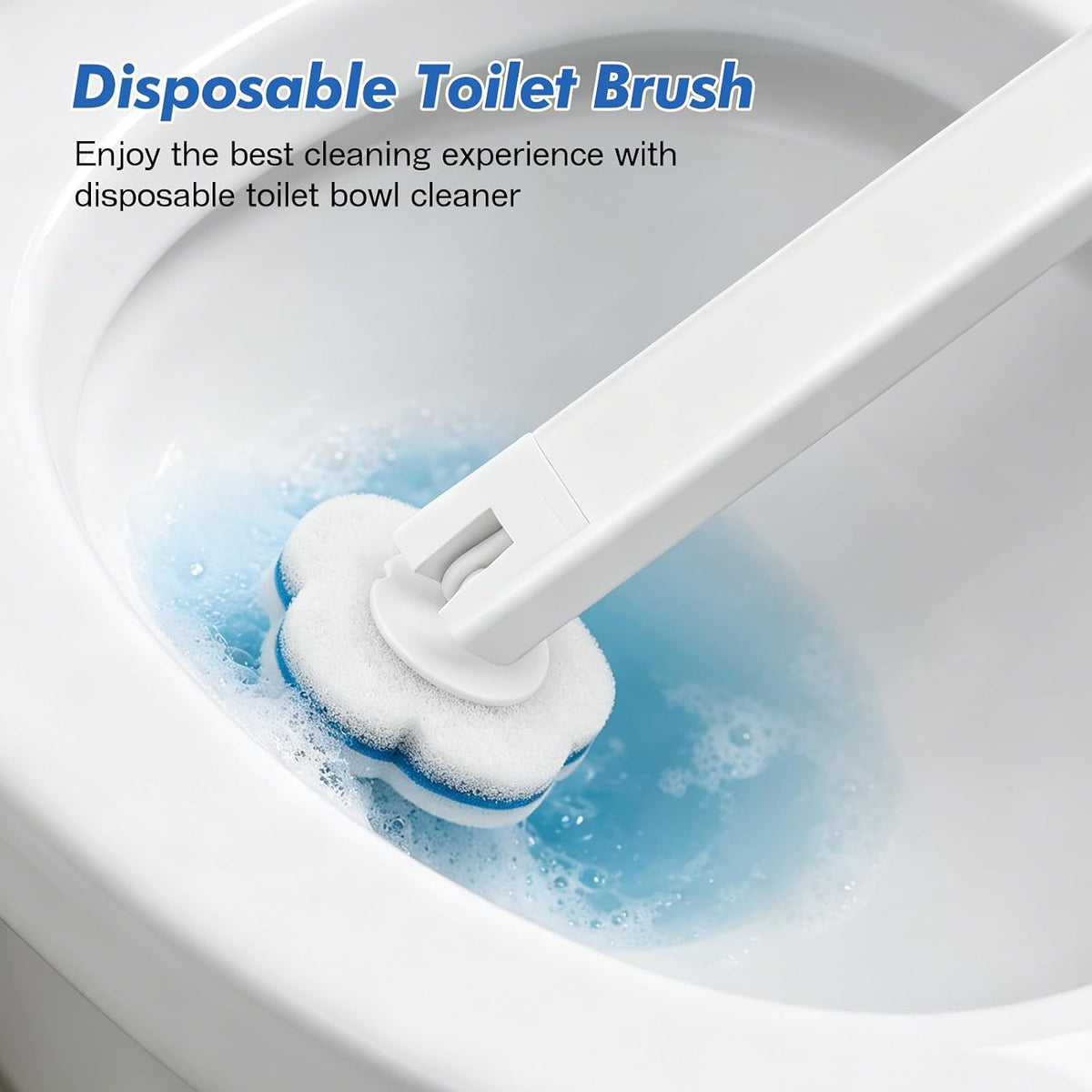 SetSail Disposable Toilet Brush for Bathroom Cleaning, 32 Replacement,White