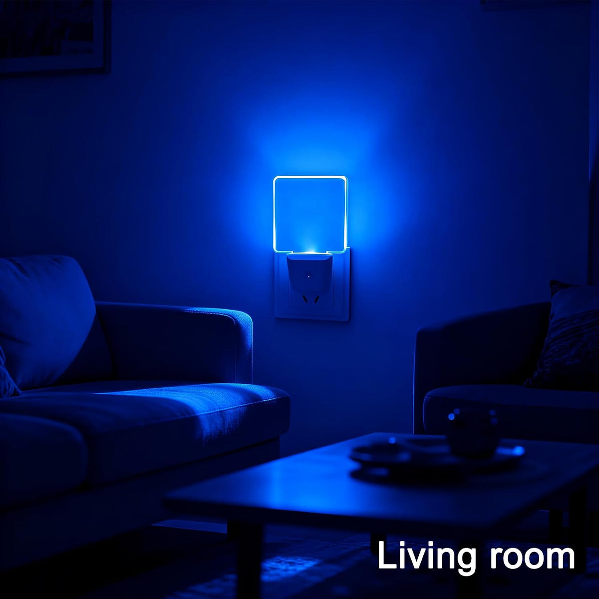Blue Led Night Light Plug in - 4 Pack Dusk to Dawn Sensor Auto ON Off 0.5W