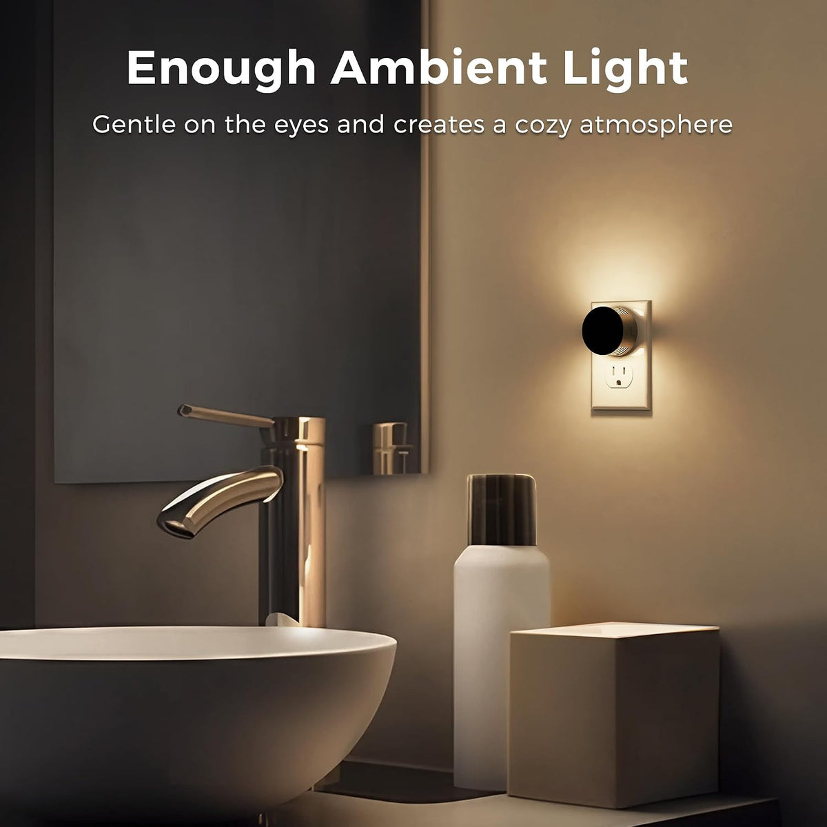 L LOHAS LED Night Lights Plug into Wall,[2-Pack] Plug in Night Light with