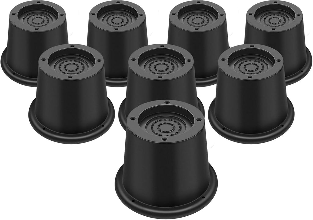 ANNKUT Round Bed Risers 2 inch Heavy Duty, Circle Furniture Risers for Chair, Table and Desk Legs Elevation (Pack of 8, Black)