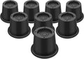 ANNKUT Round Bed Risers 2 inch Heavy Duty, Circle Furniture Risers for Chair, Table and Desk Legs Elevation (Pack of 8, Black)