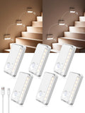 Sync LED Stair Lights Indoor,Motion Sensor Night Lights, Step Light, 6Packs
