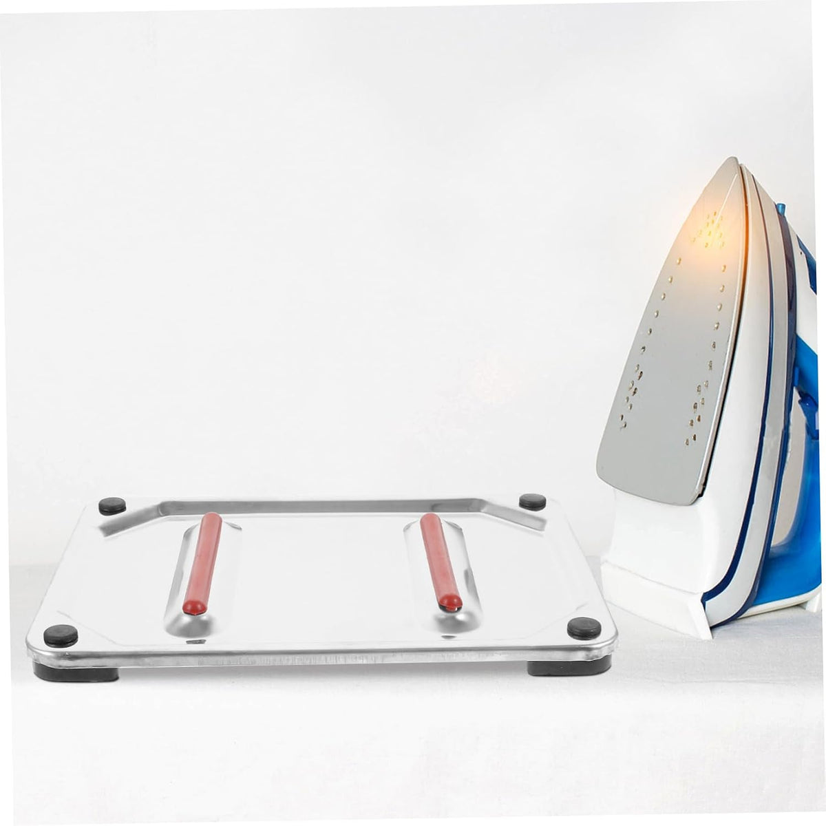 Anti-Scald Stainless Steel Iron Rest Mat Heat Resistant Protective Ironing Plate with Nonslip Design for Home and Outdoor Use Lightweight and Iron Base