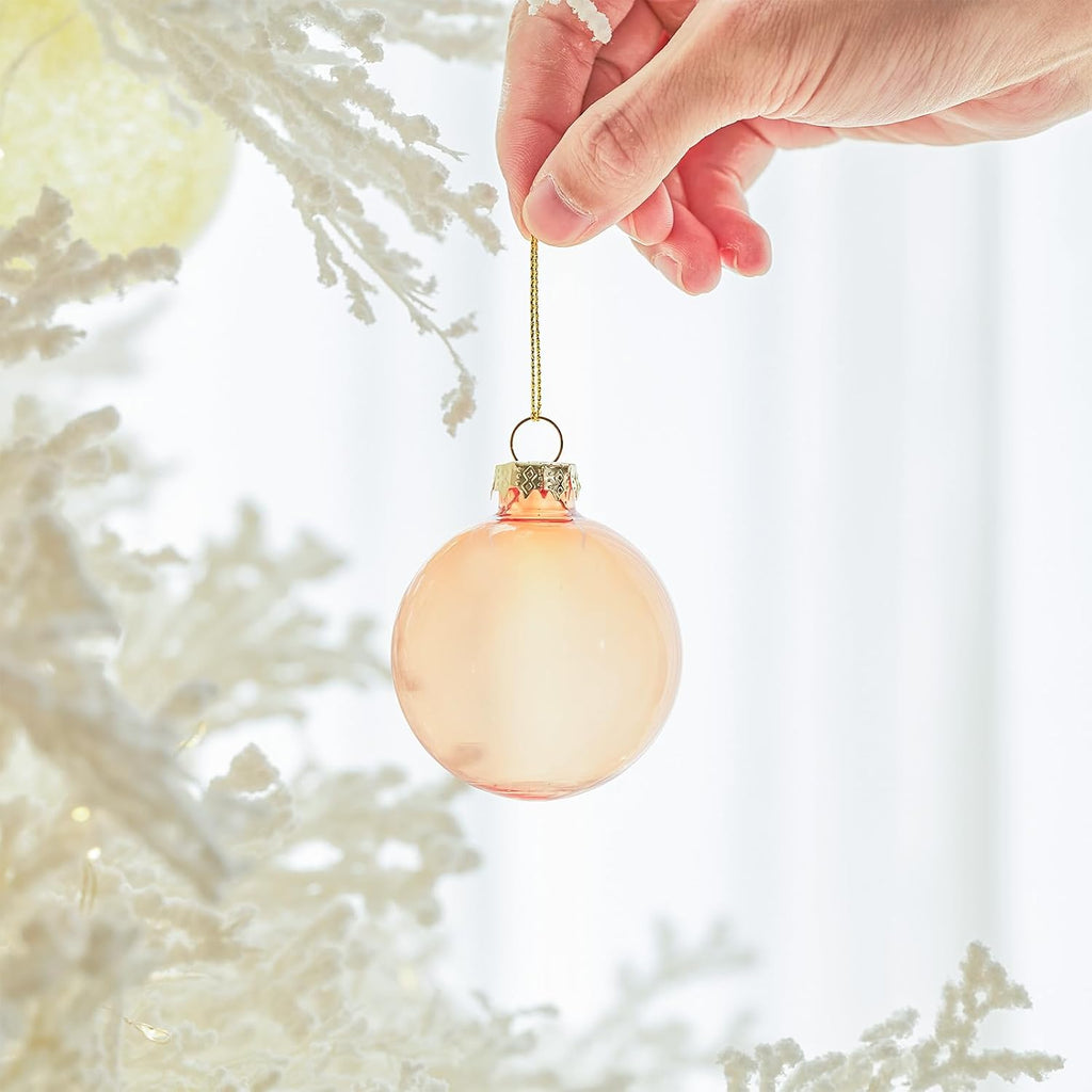 WDS WONDROUS Glass Christmas Ball Ornaments 12PCS 2.36" Colorful Decoration