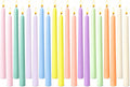 10 Inch Unscented Pastel Smooth Taper Candles for Home Decor