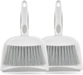Dust pan Mini Dustpan and Brush Set, Small Broom, Hand Broom, Gray, 2-Pack