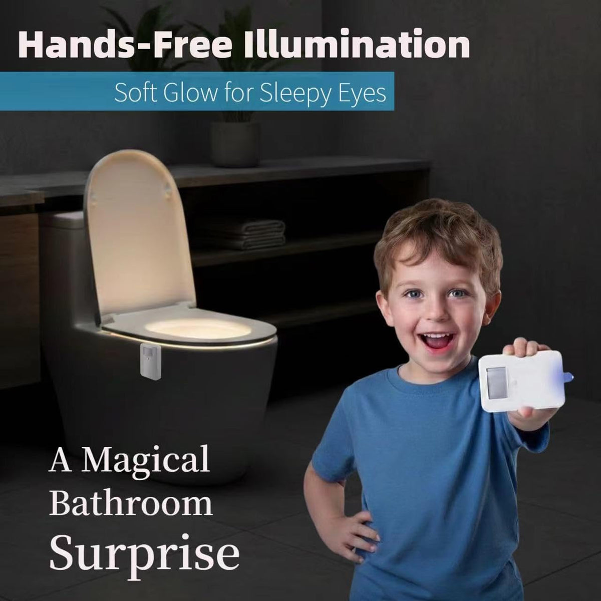 Chunace Toilet Bowl Night Lights Motion Sensor 3Pack, Unique Bathroom Stuff