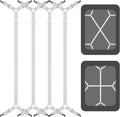 ACEDÉCOR Bed Sheet Suspenders, 4 Pcs(2 Sets) Adjustable Bed Sheet Holder Straps Fitted Sheet Clips Keeping Sheets in Place, White
