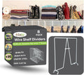 Evelots 8-Pack Wire Shelf Dividers, Clip-On Closet Organizers, Tall Steel