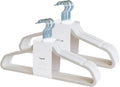 3 Sprouts Adult Velvet Hangers, Non Slip Felt Hanger Set, Cream, 30 Pack