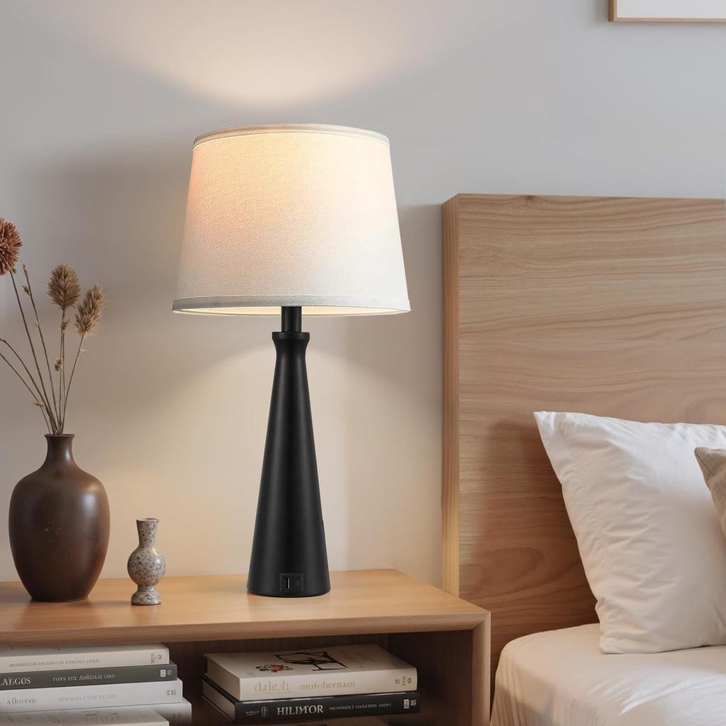 Modern Touch Lamp for Nightstand, 3 Way Dimmable Bedroom Lamp(Single)