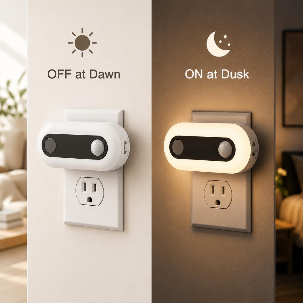 Plug In Night Light with Motion Sensor and Dusk to Dawn