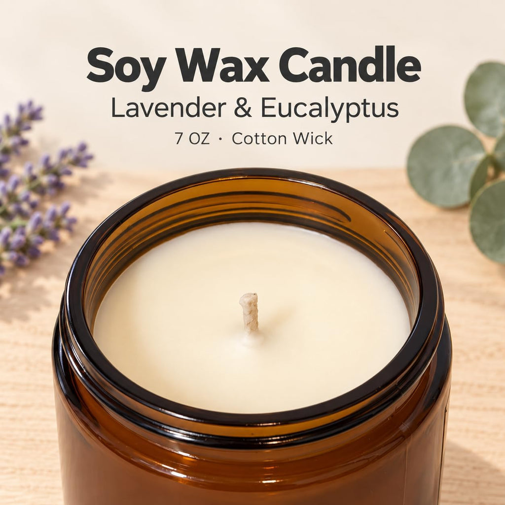 Vizsla Gifts & Decor, Dog Mom Gifts - Lavender & Eucalyptus Candle