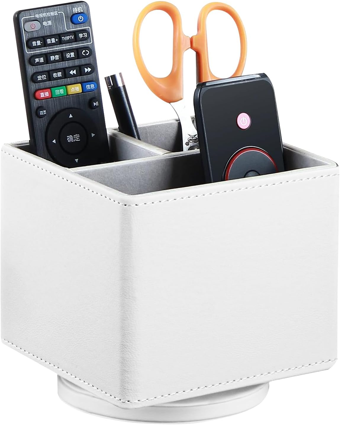 360° Spinning TV Remote Control Holder,Pen Caddy/Cup,Art Supplies Organizer