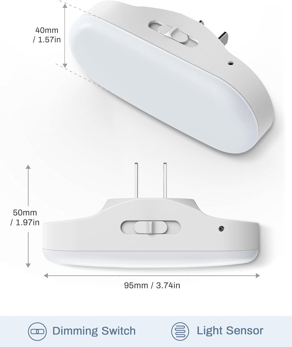 DORESshop RGB Night Lights Plug into Wall,Dusk to Dawn Color Changing