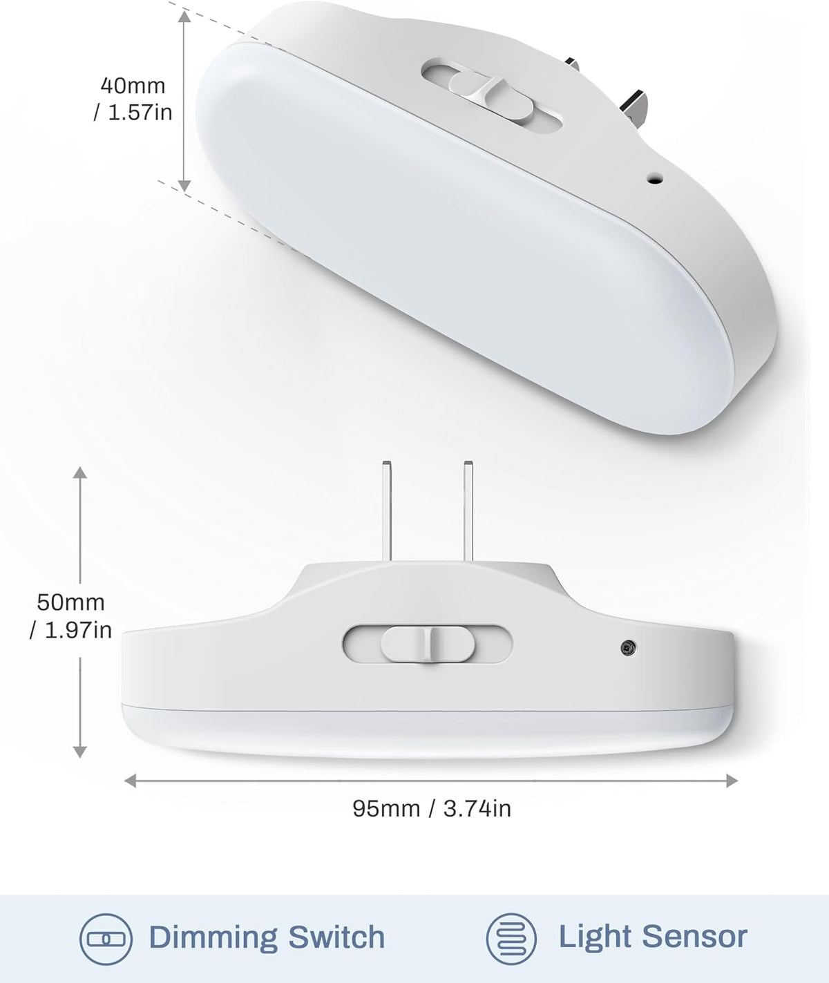 DORESshop RGB Night Lights Plug into Wall,Dusk to Dawn Color Changing