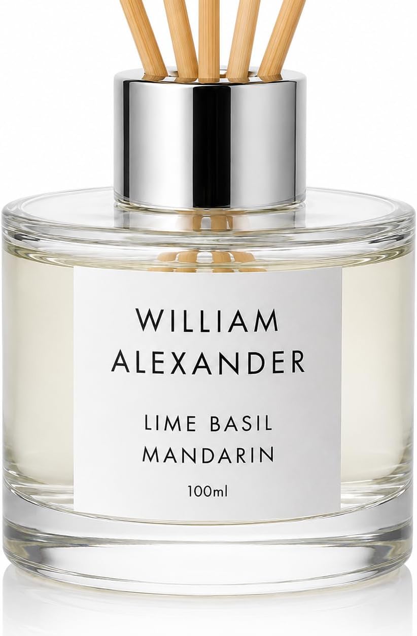 Lime Basil Mandarin Luxury Reed Diffuser Home Gift Set by William Alexander
