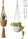 Bouqlife 2 Pack Macrame Plant Hangers Indoor Hanging Plant Holders