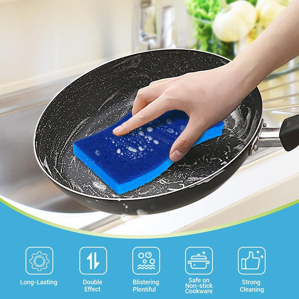 AIDEA XL Sponges Kitchen 6Count, Non-Scratch Scrub Sponges for Dishes
