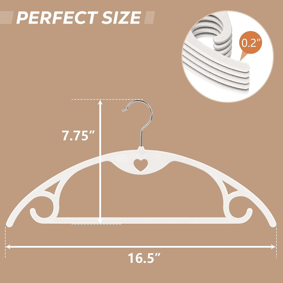 Plastic Hangers White Clothes Hanger 50 Pack
