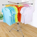 Collapsible Clothes Rack Foldable Portable Space Saving Clothes Drying Rack High Capacity Stainless Steel Laundry Drying Rack with 4 Branches