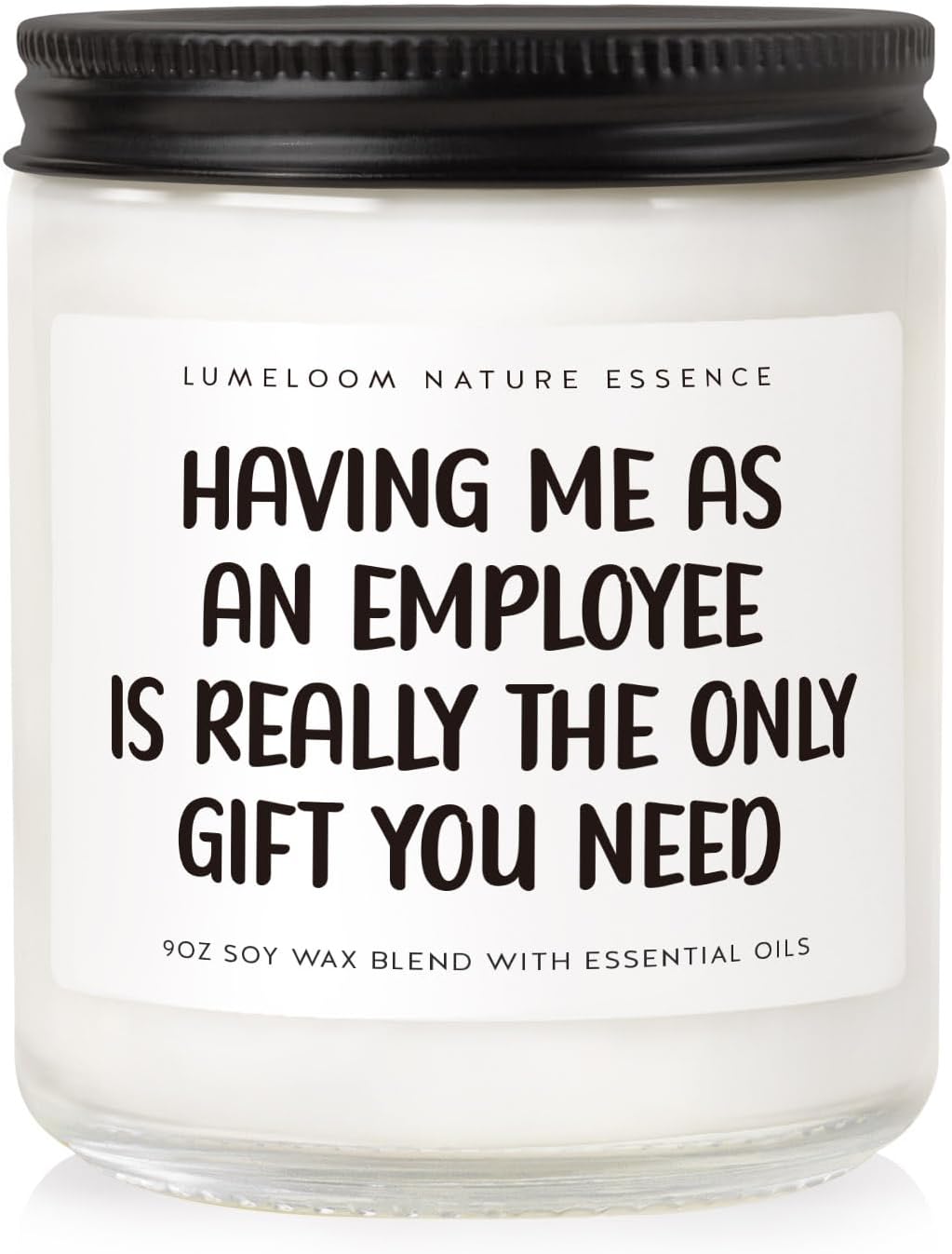 LUMELOOM Boss Gifts for Women, Men - 9oz Lavender Scented Soy Wax Candle