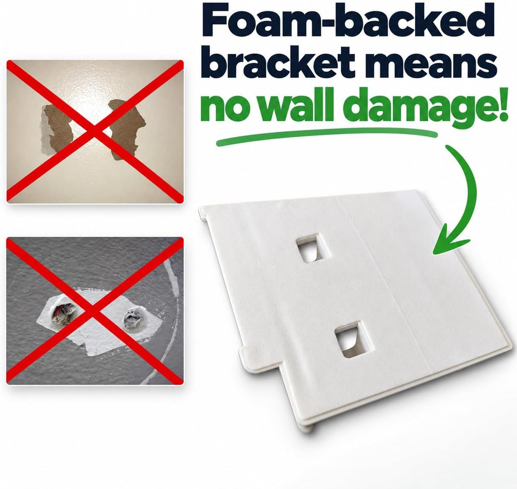Mount Genie® Key Holder | Light Switch Mount | No Screws/Tape | White 2Pack