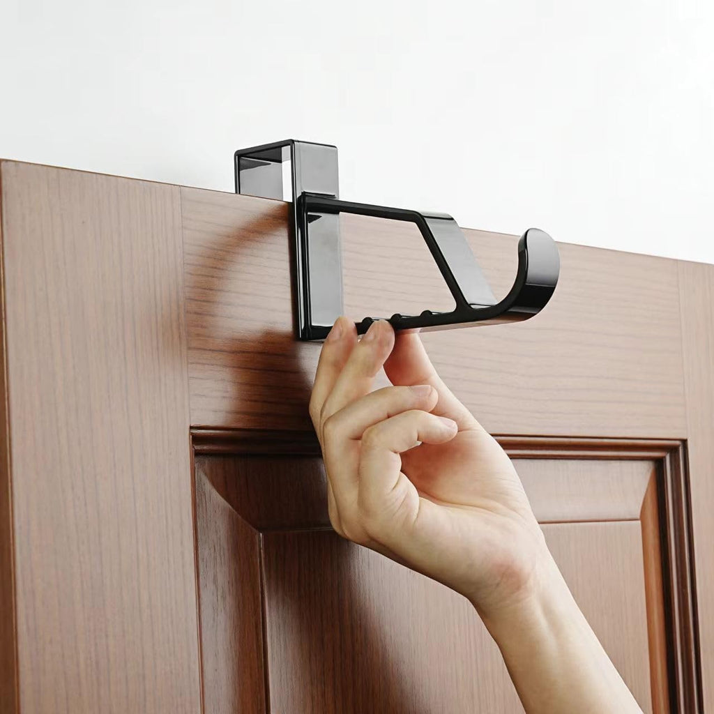 NewTalent 2pcs Over the Door Hanger Holder, 2 Pack Over The Door Hooks for Hangers, Door Hanger Hooks, Storage Organizers
