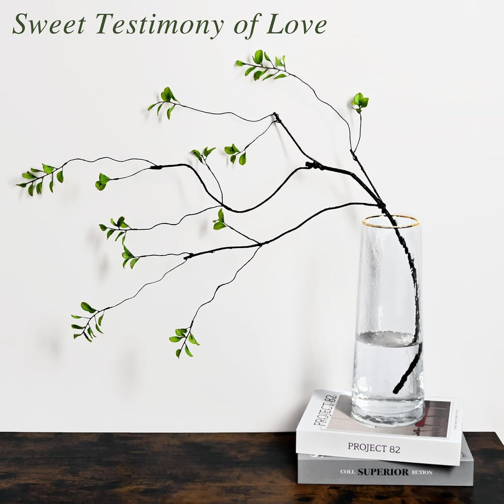 Waipfaru 6PCS Artificial Ficus Branches for Vase, Faux Greenery Stems for Vase Filler, 47in Realistic Flexible Eucalyptus Stems Fake Artificial Twig Plants Indoor Home Tables Centerpieces Office Decor