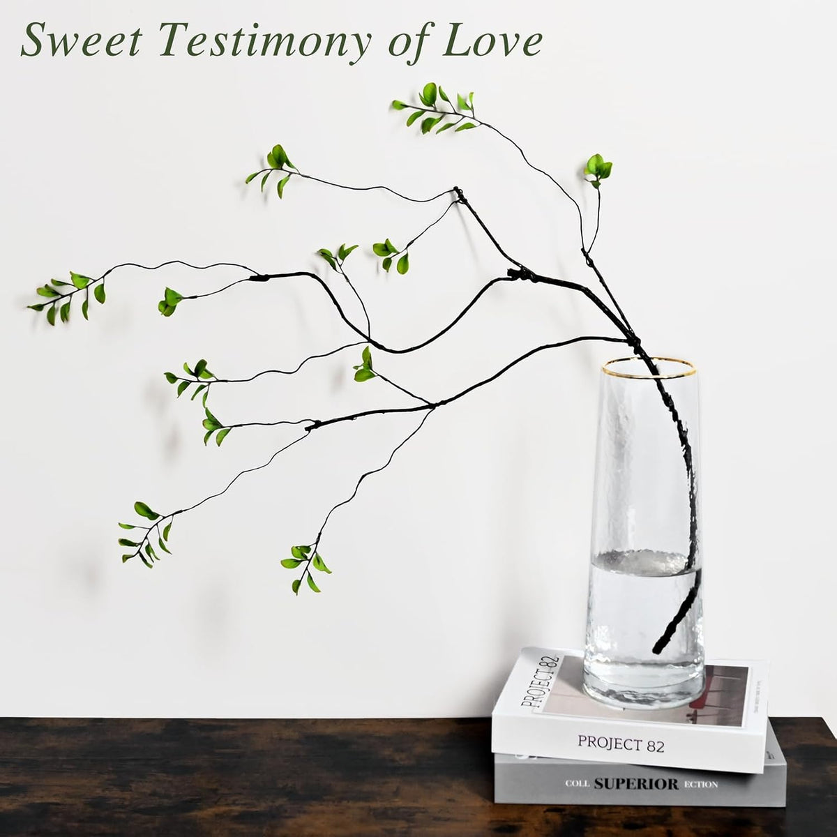 Waipfaru 6PCS Artificial Ficus Branches for Vase, Faux Greenery Stems for Vase Filler, 47in Realistic Flexible Eucalyptus Stems Fake Artificial Twig Plants Indoor Home Tables Centerpieces Office Decor
