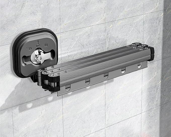 Clothes Drying Rack Wall Mounted with Suction Cup, Drying Racks for Laundry