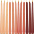 10 Inch Earth Tone Unscented Taper Candles for Fall Harvest