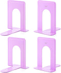 Mr. Pen- Book Ends, 4 Pack, Purple, Heavy Duty Metal Bookends for Shelves