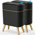2 Pack - Automatic Bathroom Trash Can with Lid - Smart Trash Can Touchless