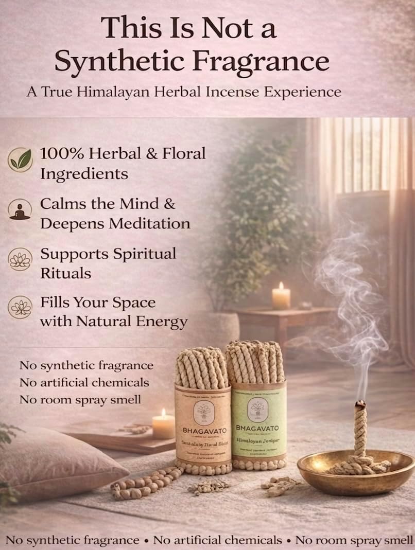 Handmade Himalayan Rope Incense,Eco-Friendly, Aromatic Ambiance, Healing, Purification, Made from Pure Himalayan Herbs (Natural Juniper (Dhupi))