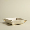 OLETHA Foldable Valet Tray, Travel Essentials, Canvas Grain, Greige