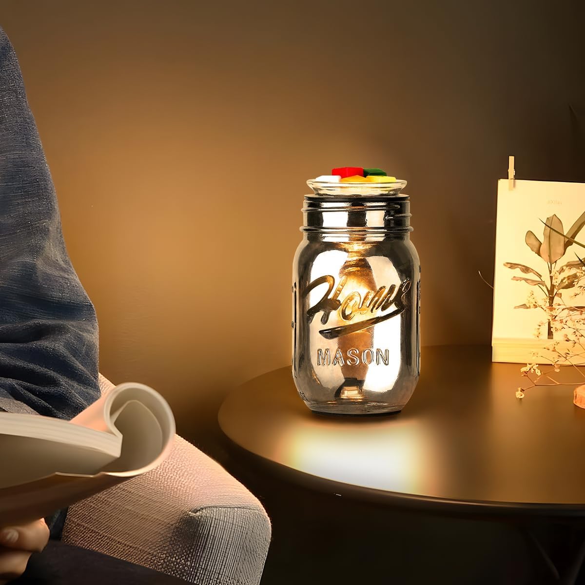 Pluggable Fragrance Warmer- Decorative Plug-in for Warming Scented Candle Wax Melts and Tarts or Essential Oils (Black)