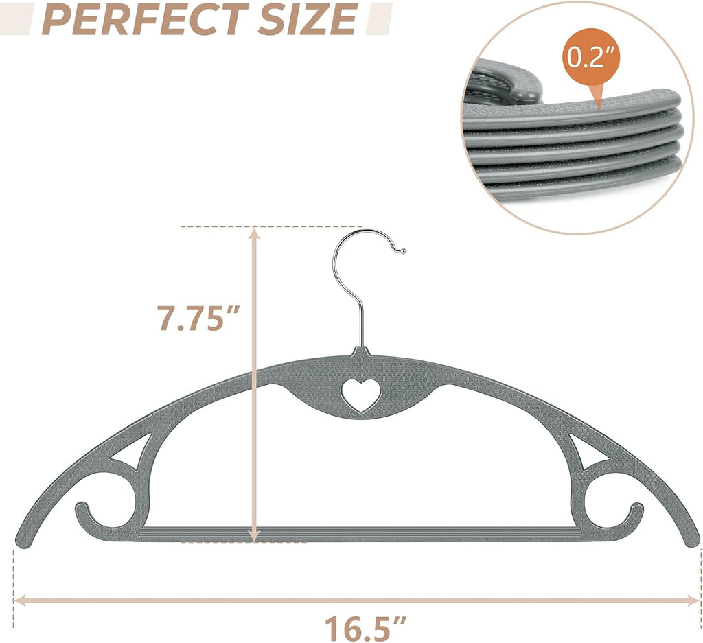 Plastic Hangers Grey Clothes Hanger 50 Pack