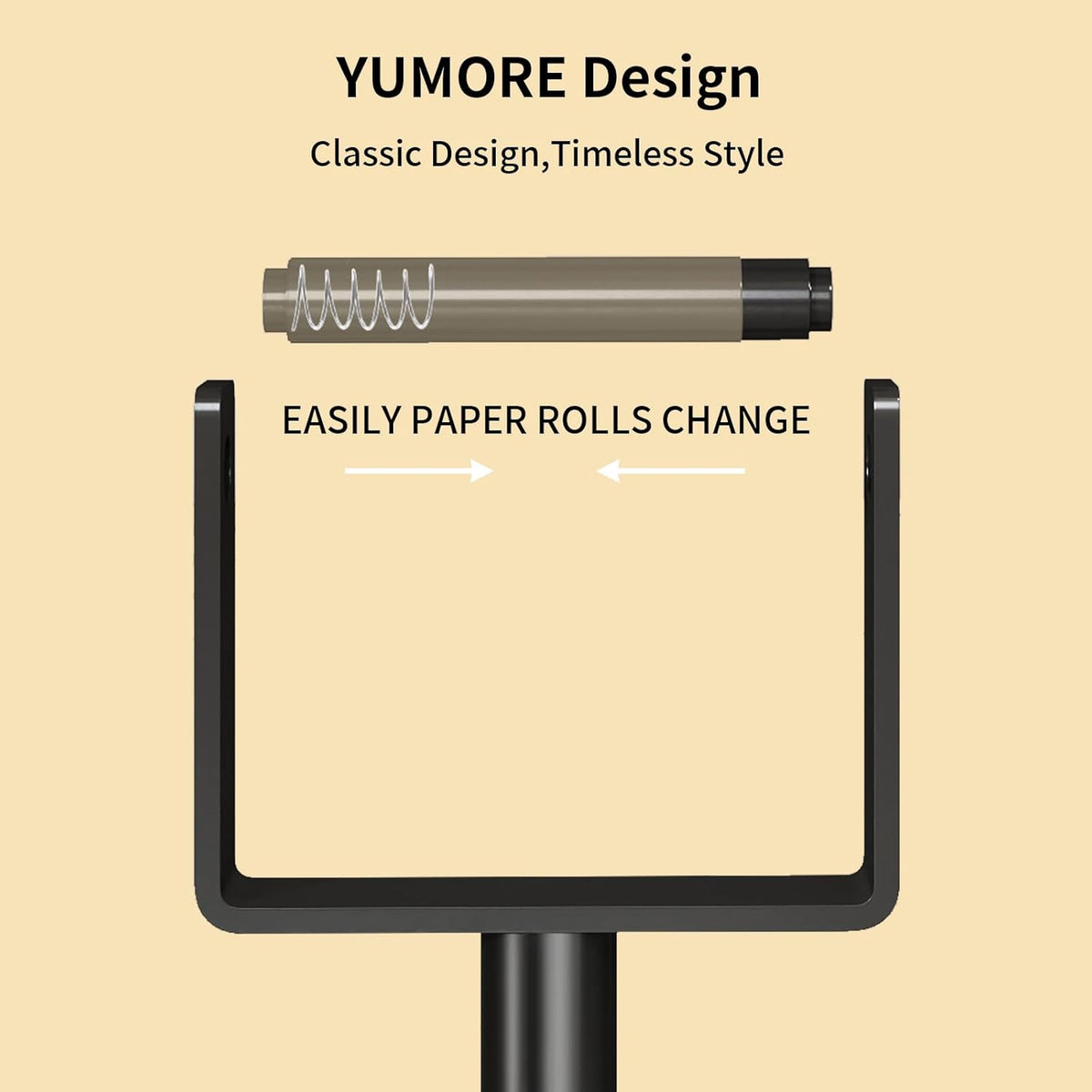 YUMORE Heavy Duty Toilet Paper Holder Stand, Extra-Weighted Base No Tipping