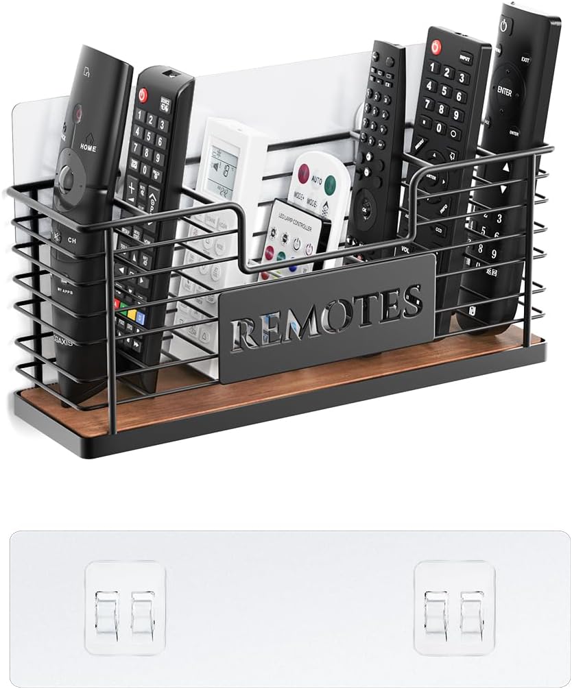 Remote Control Holder, 7-Slot TV Remote Holder Wall Mount