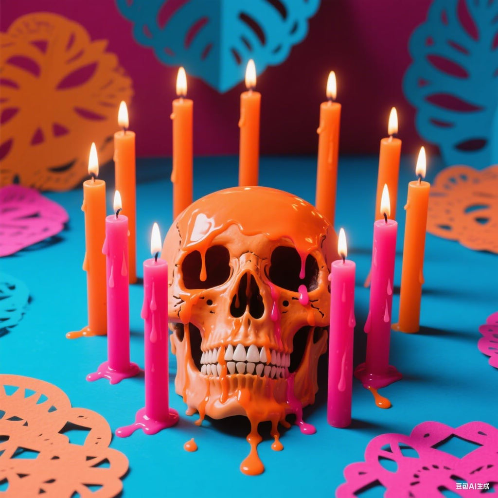 6 Orange 6 Hot Pink 10 Inch Taper Candles for Halloween Home Decor