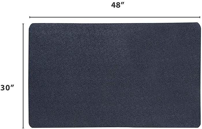 VersaTex Multi-Purpose Rubber Floor Mat for Indoor or Outdoor Use, Utility Mat for Entryway, Home Gym, Exercise Equipment, Tool Box Liner, Garage, Under-Sink, Patio, and Door Mat; 30" x 48", Black